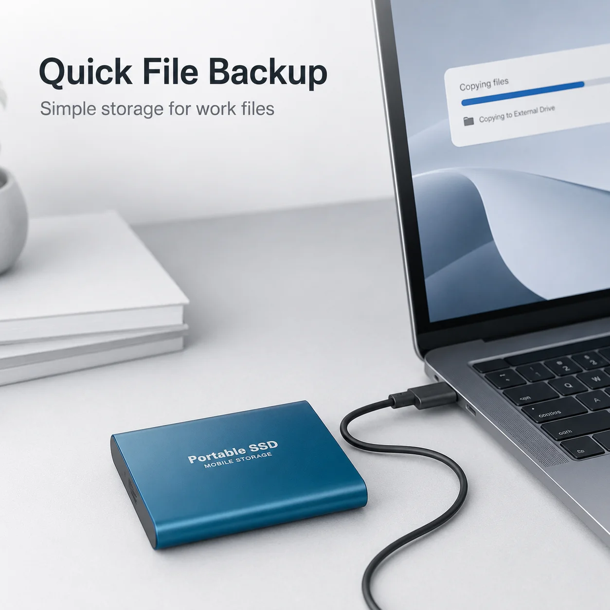 External Hard Drive Portable SSD Type-C Storage Drive for Home Office PC
