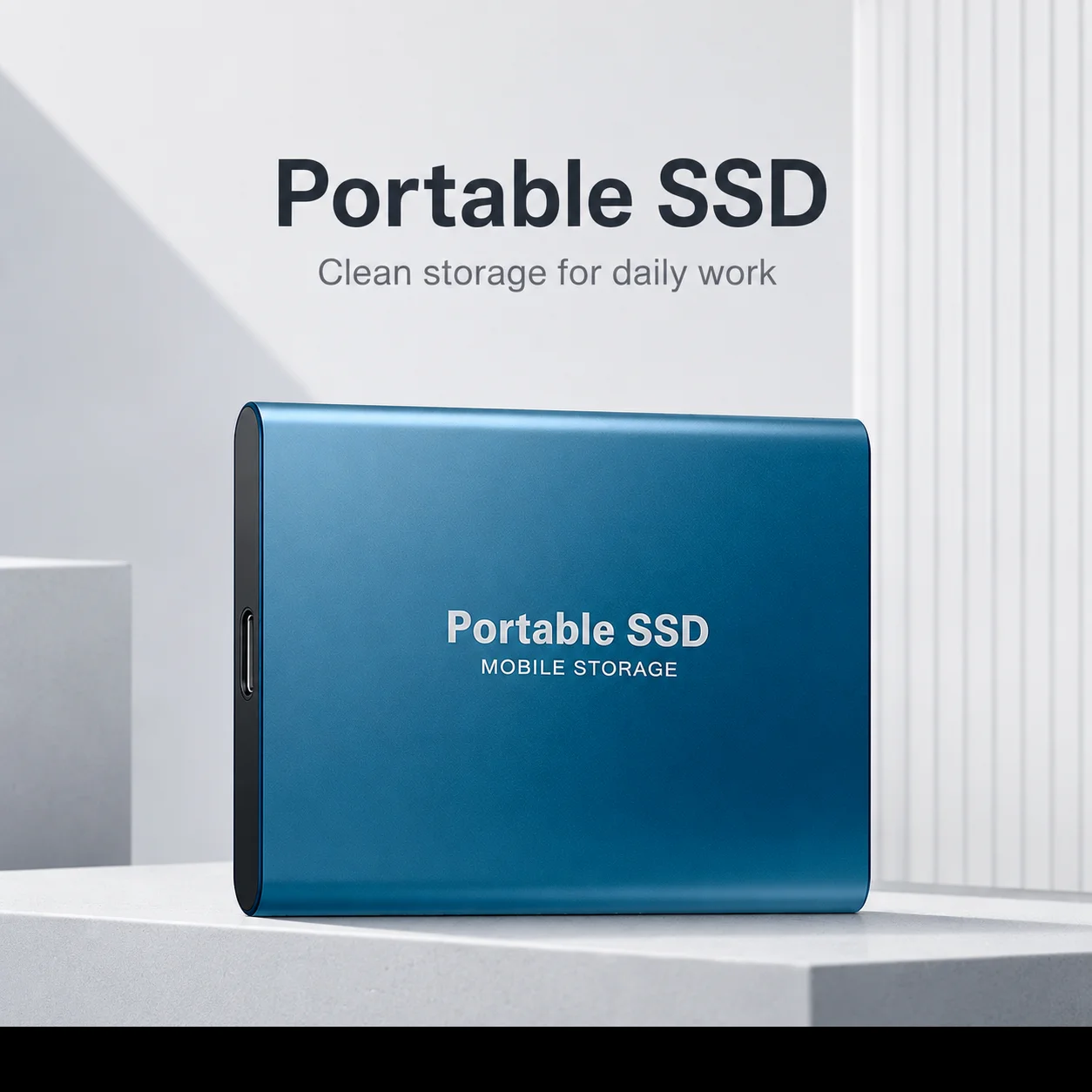 External Hard Drive Portable SSD Type-C Storage Drive for Home Office PC
