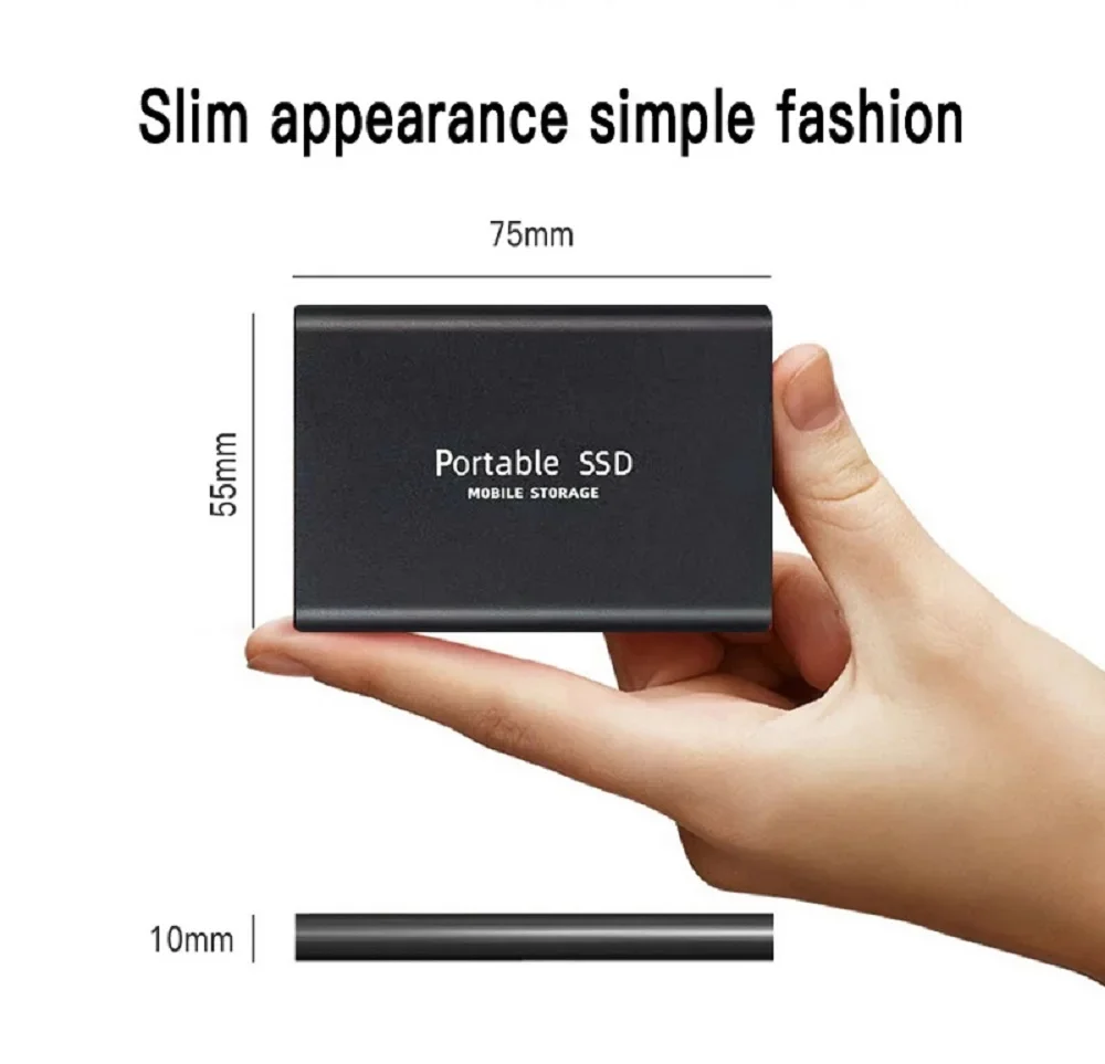 16TB Mass Storage Portable SSD 1TB 2TB 4TB 8TB USB3.2 External Hard Drive High Speed Solid Disk for All Devices