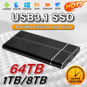 Fast Transmission External Portable SSD, 2TB/4TB