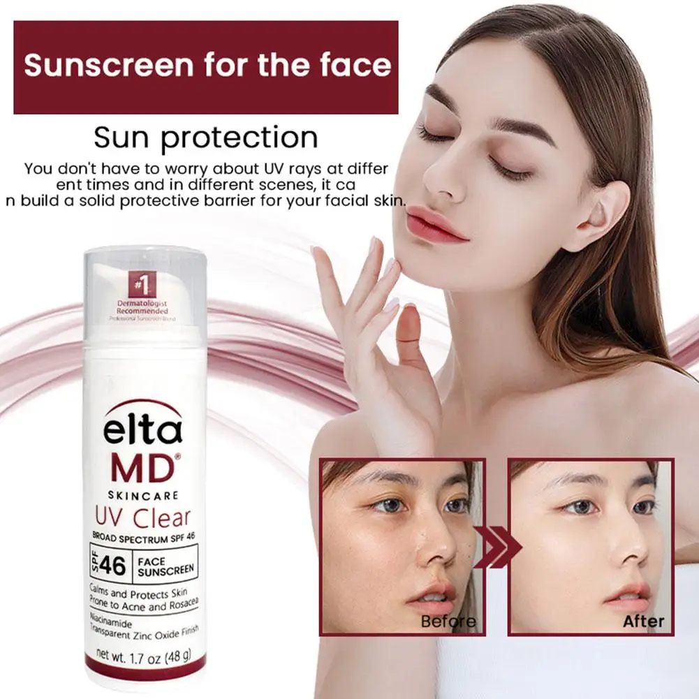 Elta MD UV Clear Facial Sunscreen Stable Protective Barrier Efficient Sunscreen SPF46 Hyaluronic Acid Moisturizing Soothing
