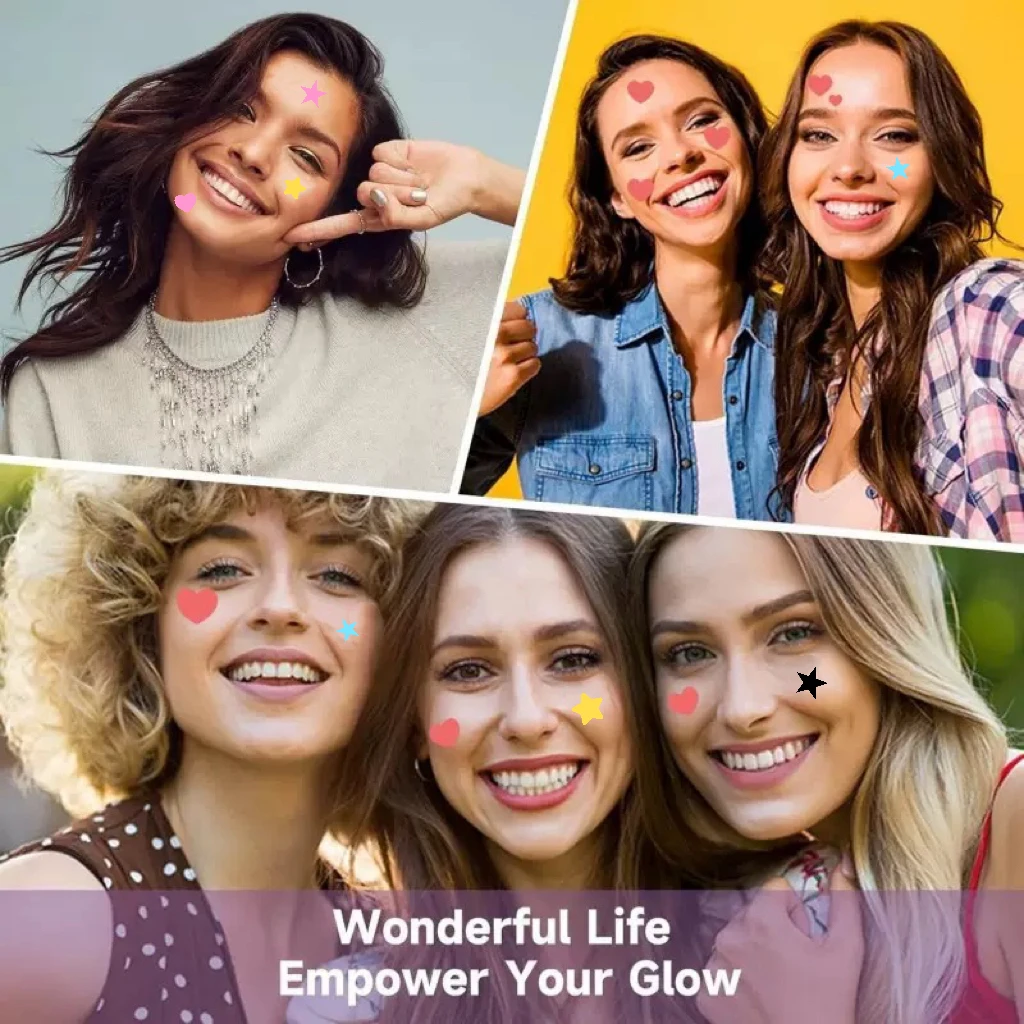 Summer Gradient Palm Packaging Star Acne Patches 480PCS Sweatproof Colorful Decorative Face Zit Stickers For All Skin Types