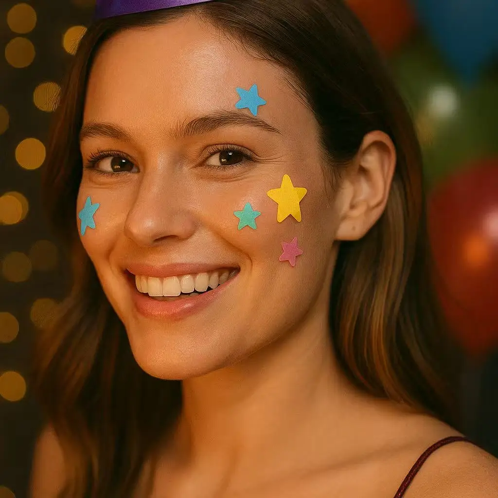 Summer Gradient Palm Packaging Star Acne Patches 480PCS Sweatproof Colorful Decorative Face Zit Stickers For All Skin Types