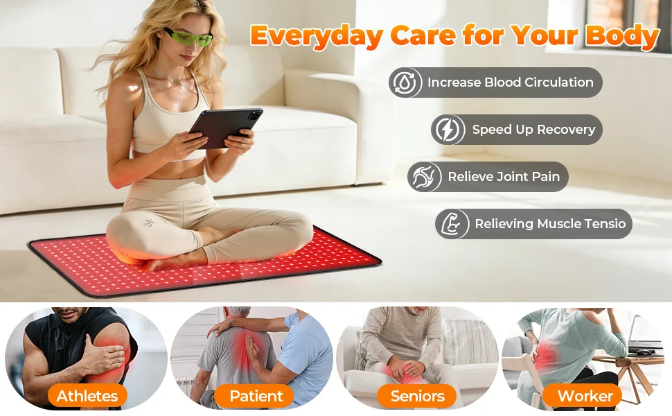 3 Wavelength 460nm 660nm 850nm Red Near Infrared Therapy Belt For Yoga Sports Waist Back Shoulder Arm Muscle Soreness Skin Care