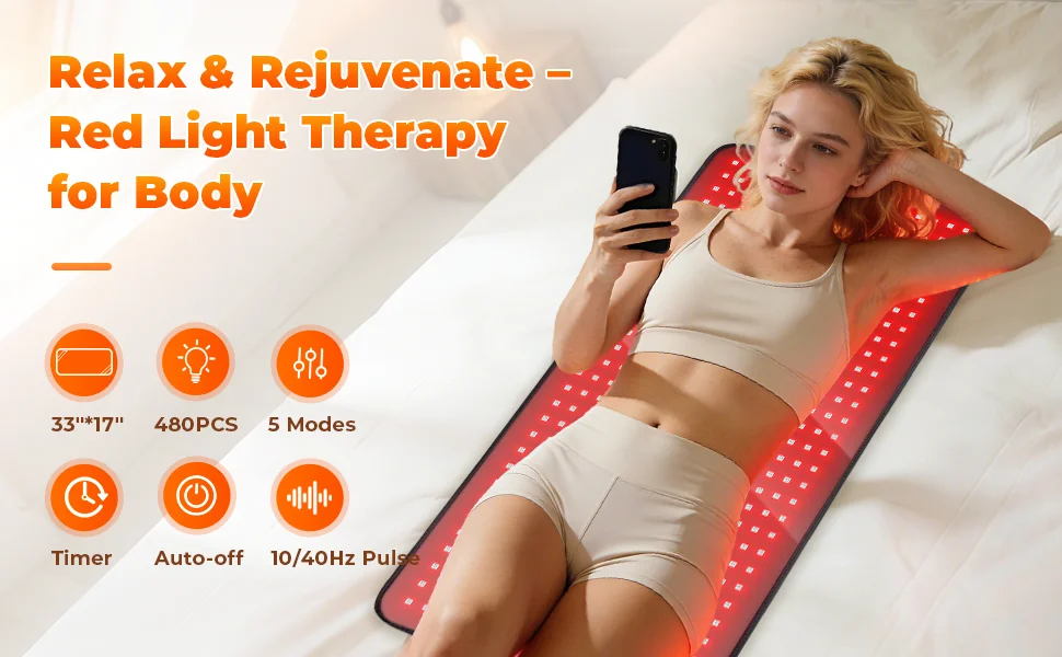3 Wavelength 460nm 660nm 850nm Red Near Infrared Therapy Belt For Yoga Sports Waist Back Shoulder Arm Muscle Soreness Skin Care