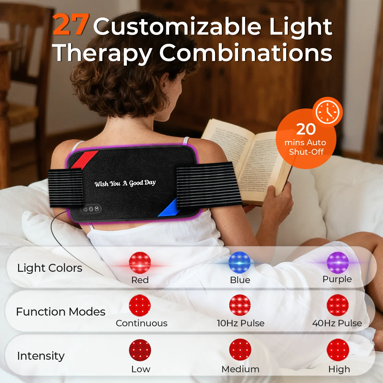 90 LEDs Blue Infrared Red Light Therapy Belt 460nm 660nm 850nm For Skin Care Relieve Waist Back Shoulder Arm Muscle Body Pain 90 LEDs Blue Infrared Red Light Therapy Belt 460nm 660nm 850nm For Skin Care Relieve Waist Back Shoulder Arm Muscle Body Pain