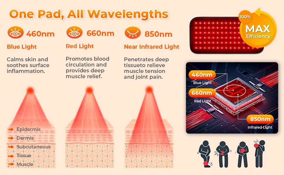 90 LEDs Blue Infrared Red Light Therapy Belt 460nm 660nm 850nm For Skin Care Relieve Waist Back Shoulder Arm Muscle Body Pain 90 LEDs Blue Infrared Red Light Therapy Belt 460nm 660nm 850nm For Skin Care Relieve Waist Back Shoulder Arm Muscle Body Pain