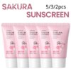Sakura Sunscreen Cream, Moisturizing UV Protecton Body Sunscreen