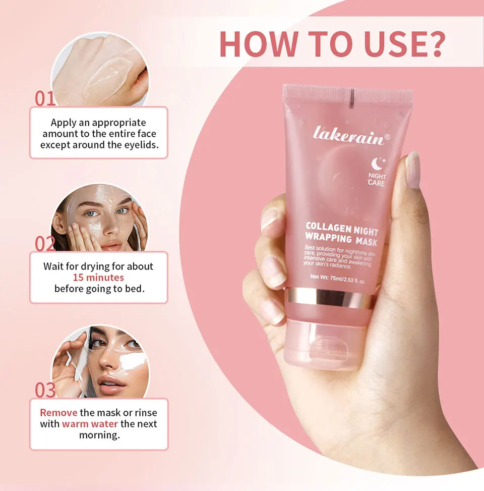 Korean Deep Collagen Mask Peel Off Mask Face Anti Wrinkle Lifting Skin Care Masks Bio Pack Night Wrapping Woman Overnight Skin
