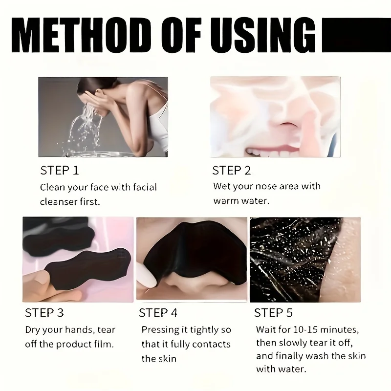 Alcohol-Free Nose Cleaning Strips – Deep Cleansing Pore Patches for Excess Oil Removal Refined Skin, Mild Fragrance-Free