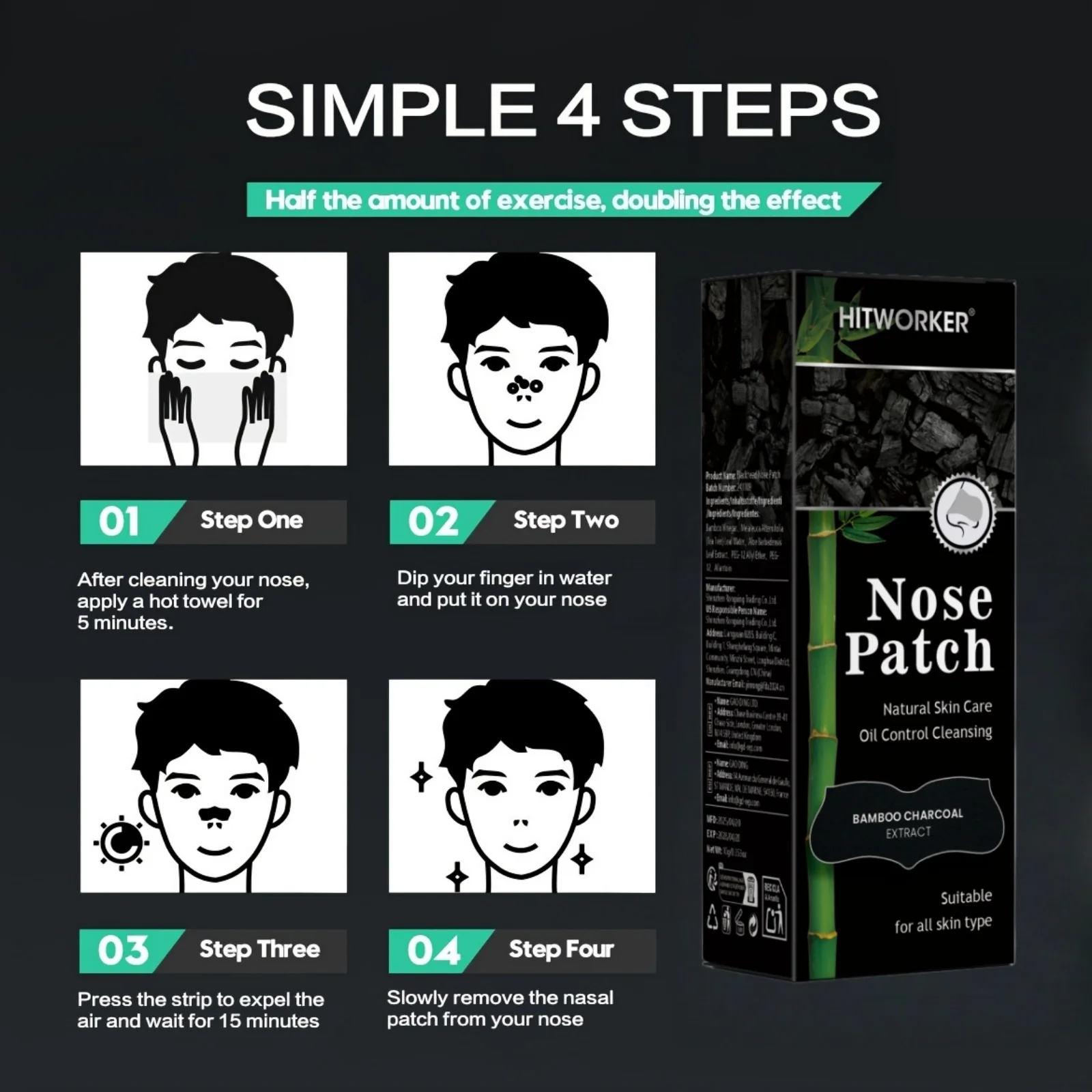Alcohol-Free Nose Cleaning Patches – Gentle Nose Strips for Pore Cleansing, Exfoliating & Oil Control, Fragrance-Free Non-Irrita