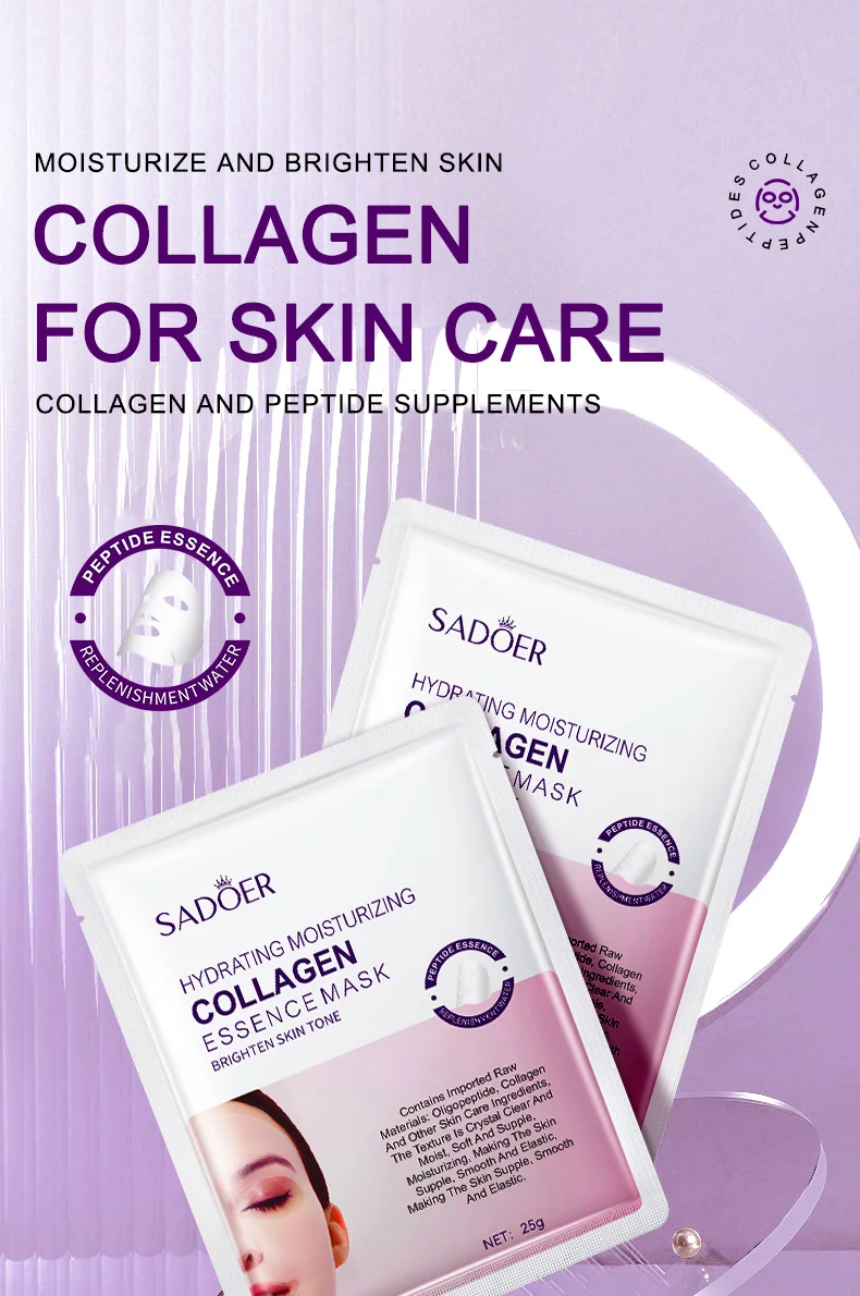 Collagen Anti Wrinkle Facial Mask Anti Aging Fade Fine Lines Firm Skin Moisturizing Brightening Smooth SkinCare Korean Cosmetics Collagen Anti Wrinkle Facial Mask Anti Aging Fade Fine Lines Firm Skin Moisturizing Brightening Smooth SkinCare Korean Cosmetics