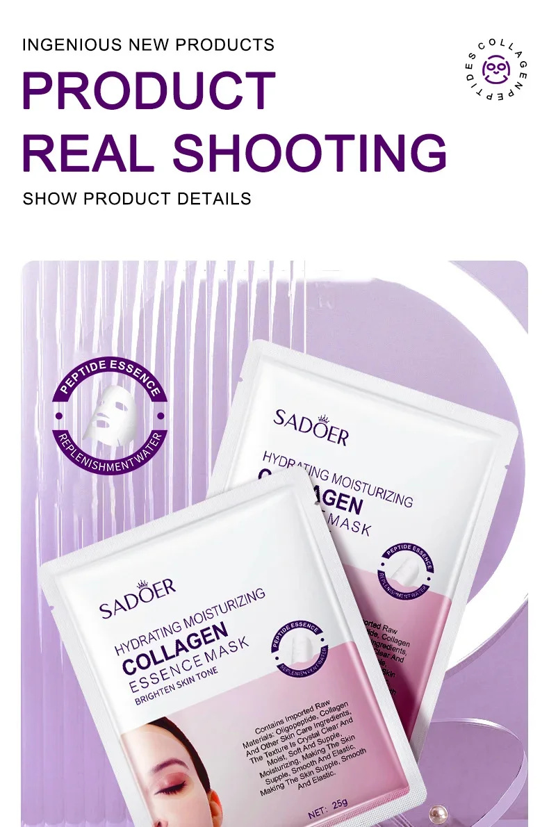 Collagen Anti Wrinkle Facial Mask Anti Aging Fade Fine Lines Firm Skin Moisturizing Brightening Smooth SkinCare Korean Cosmetics Collagen Anti Wrinkle Facial Mask Anti Aging Fade Fine Lines Firm Skin Moisturizing Brightening Smooth SkinCare Korean Cosmetics