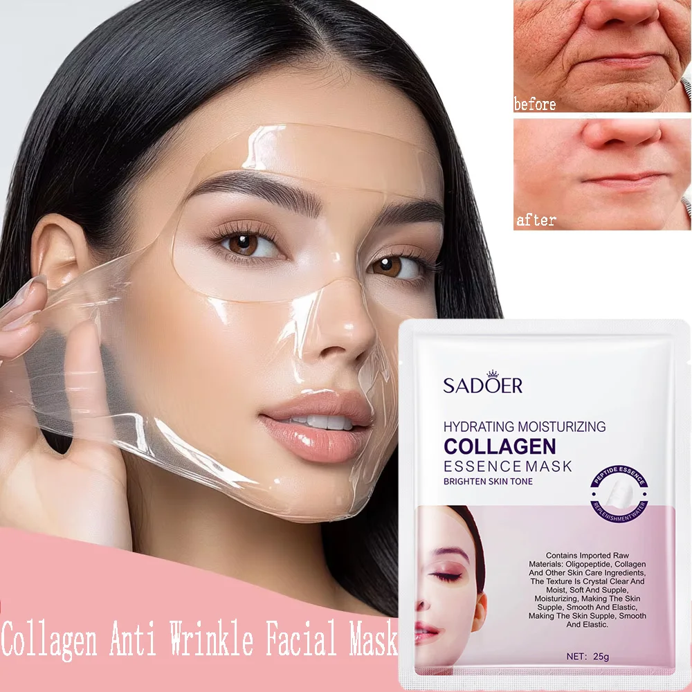 Collagen Anti Wrinkle Facial Mask Anti Aging Fade Fine Lines Firm Skin Moisturizing Brightening Smooth SkinCare Korean Cosmetics Collagen Anti Wrinkle Facial Mask Anti Aging Fade Fine Lines Firm Skin Moisturizing Brightening Smooth SkinCare Korean Cosmetics