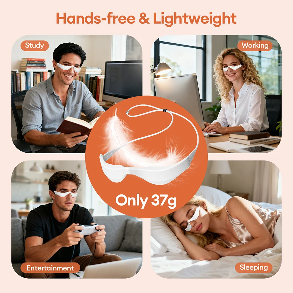 Electric 3D Eyes Massager EMS Eye Massage Glasses Red Light Eye Care Lighten Dark Circles Eye Relax Massager Electric 3D Eyes Massager EMS Eye Massage Glasses Red Light Eye Care Lighten Dark Circles Eye Relax Massager