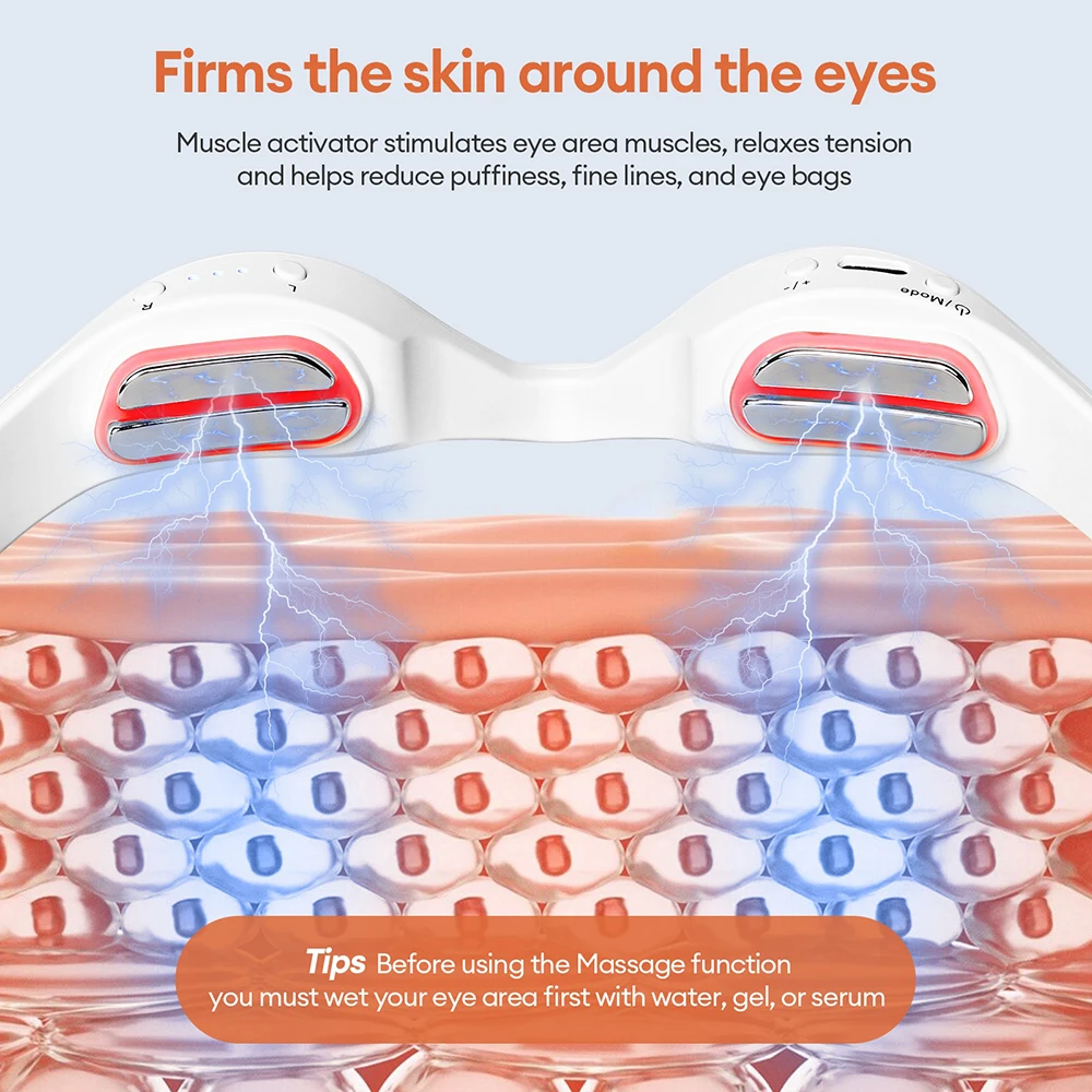 Electric 3D Eyes Massager EMS Eye Massage Glasses Red Light Eye Care Lighten Dark Circles Eye Relax Massager Electric 3D Eyes Massager EMS Eye Massage Glasses Red Light Eye Care Lighten Dark Circles Eye Relax Massager