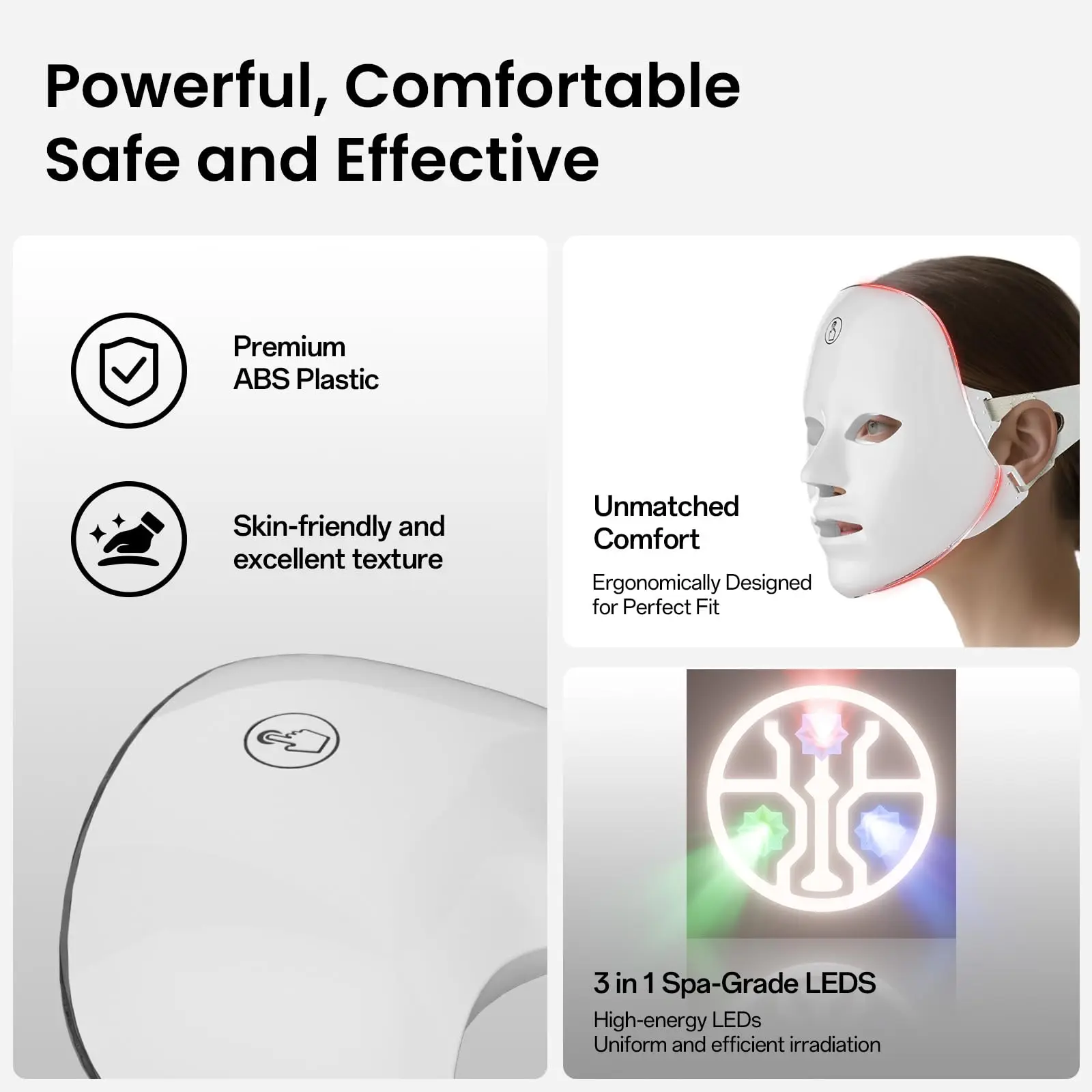 Portable Silicone 7 Colors LED Face Mask Wireless Use Photon Facial Skin Tighten Rejuvenation Reduce Wrinkle Facial Care Mask