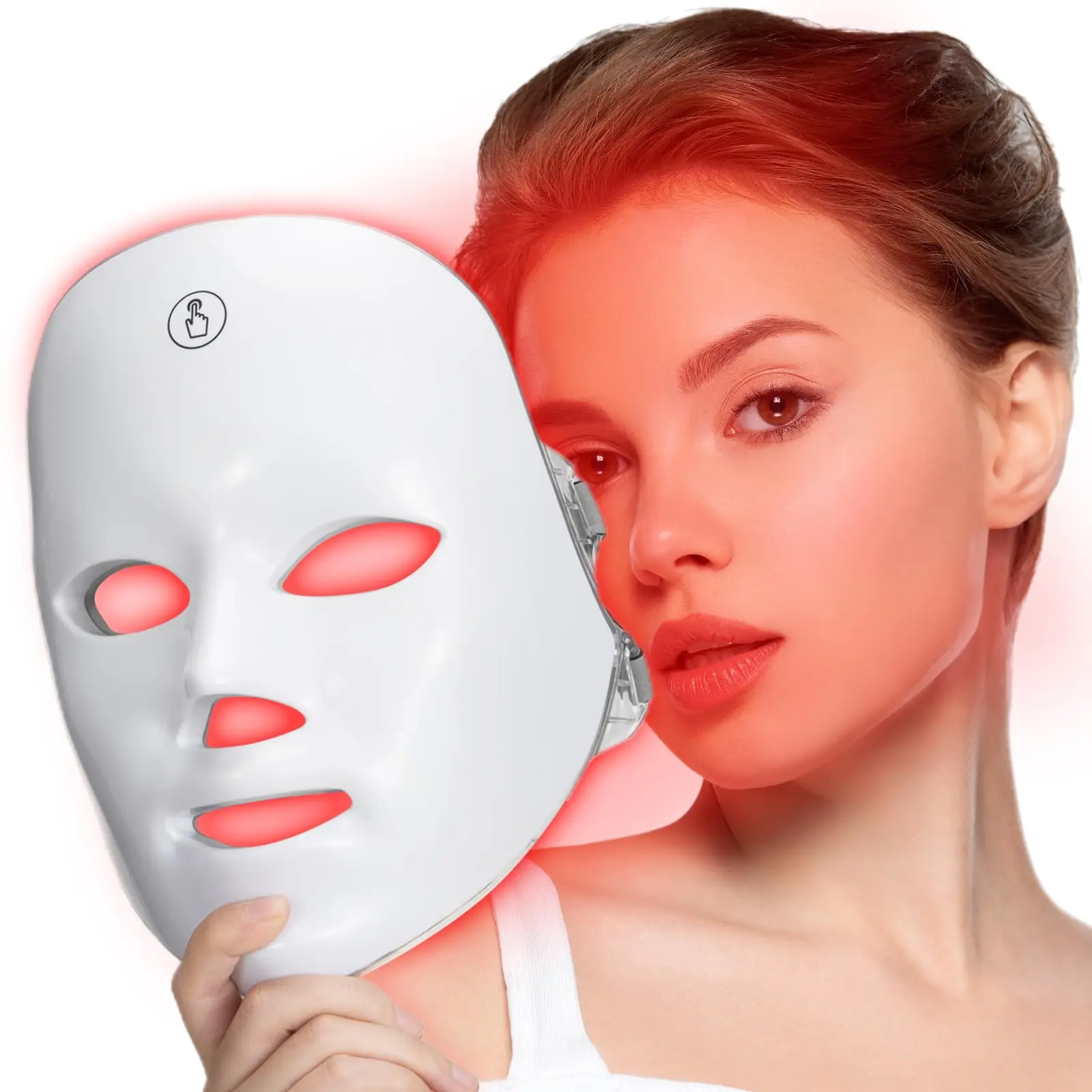 Portable Silicone 7 Colors LED Face Mask Wireless Use Photon Facial Skin Tighten Rejuvenation Reduce Wrinkle Facial Care Mask