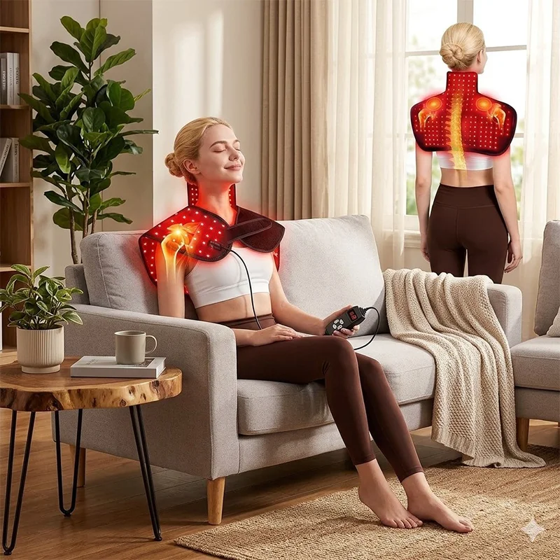 288LEDs Red Light Therapy Pad for Back Waist Shoulder&Joints Alleviate Discomfort 660nm&850nm Near Infrared Light Therapy Belt