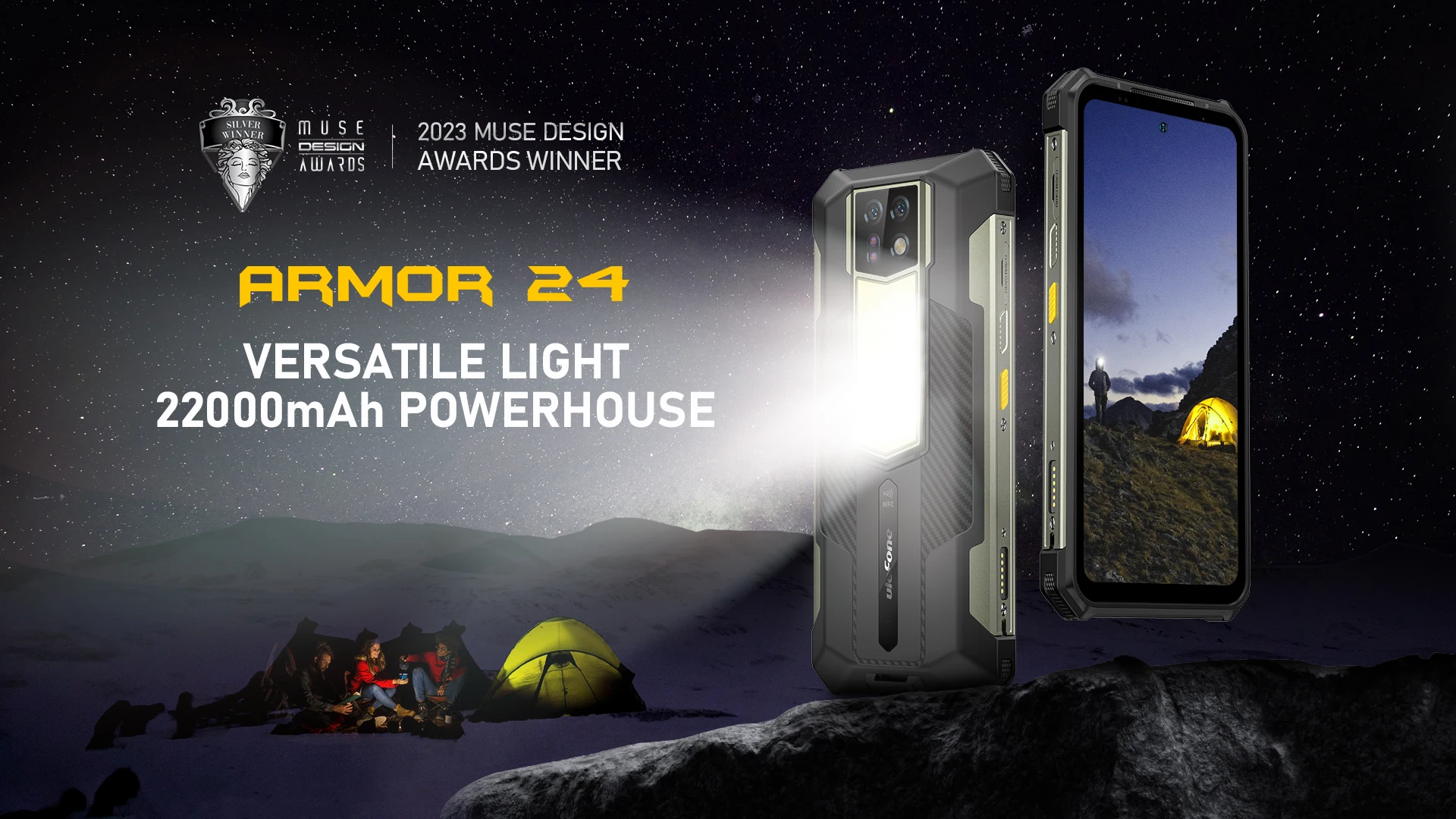 Ulefone Armor 24 Rugged Smartphone Up to 24GB RAM 256GB ROM 22000mAh 66W 64MP Night Camera 6.78