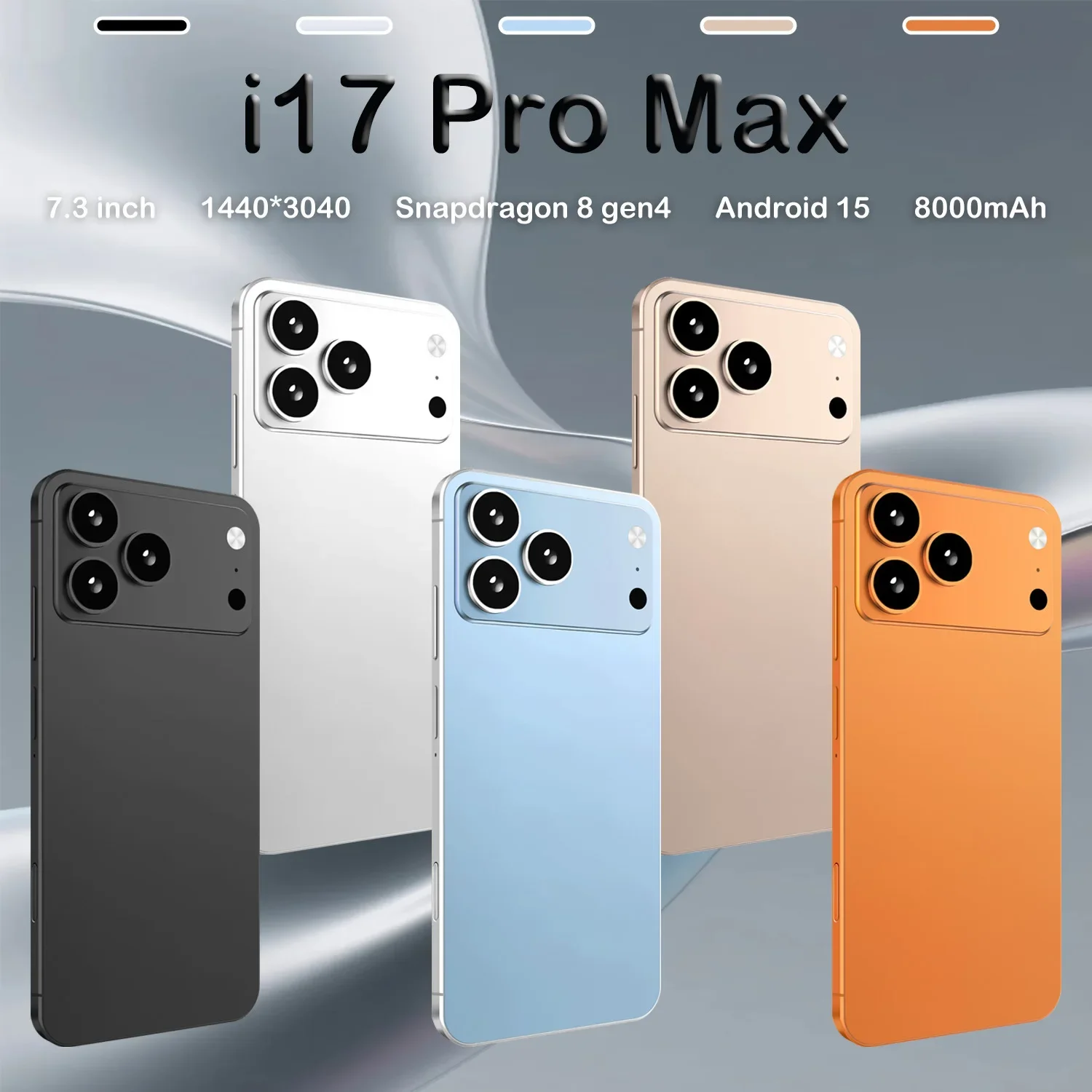 2026 New I17 Promax Pro Original Intelligent Global Version 4G 5G Dual Card Dual Standby System 8000mAh Battery