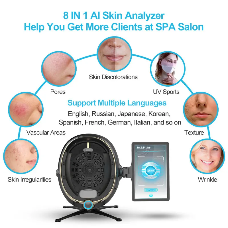 NEW 2025 Magic Mirror 3D Digital Facial Analysis Machine Product Desc Skin Analyzer AI Intelligent Image Instrument Detector