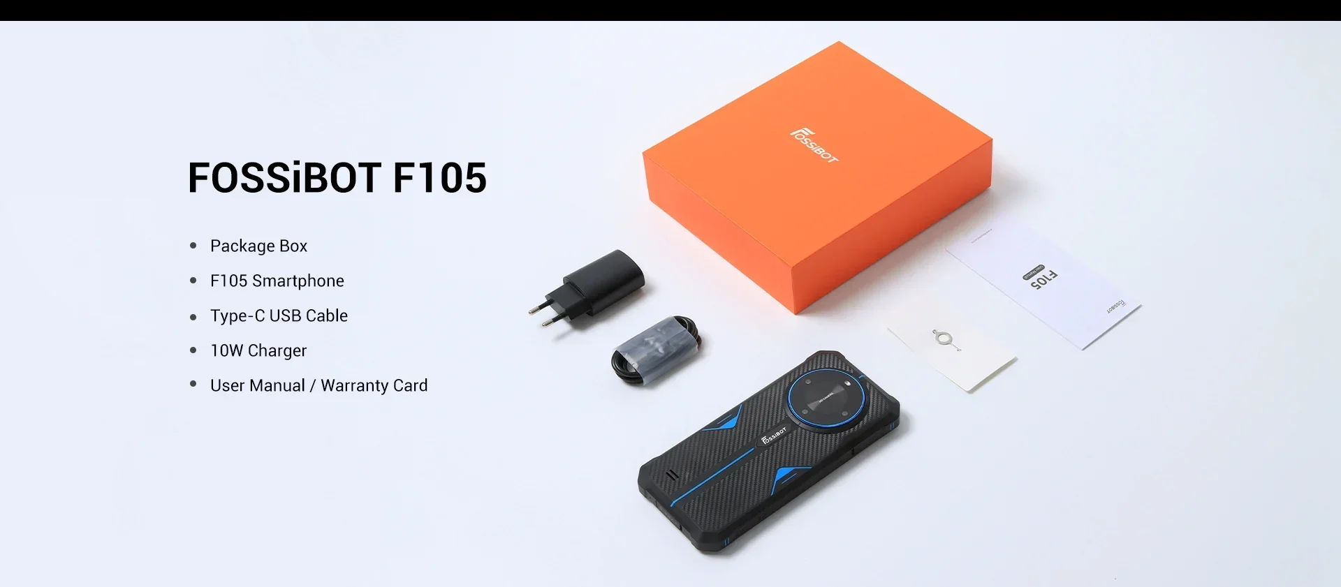 FOSSiBOT F105 Rugged Smartphone 12(4+8)GB+64GB 10300mAh Android 14 OS Mobile Phone 20 MP Camera 6.745