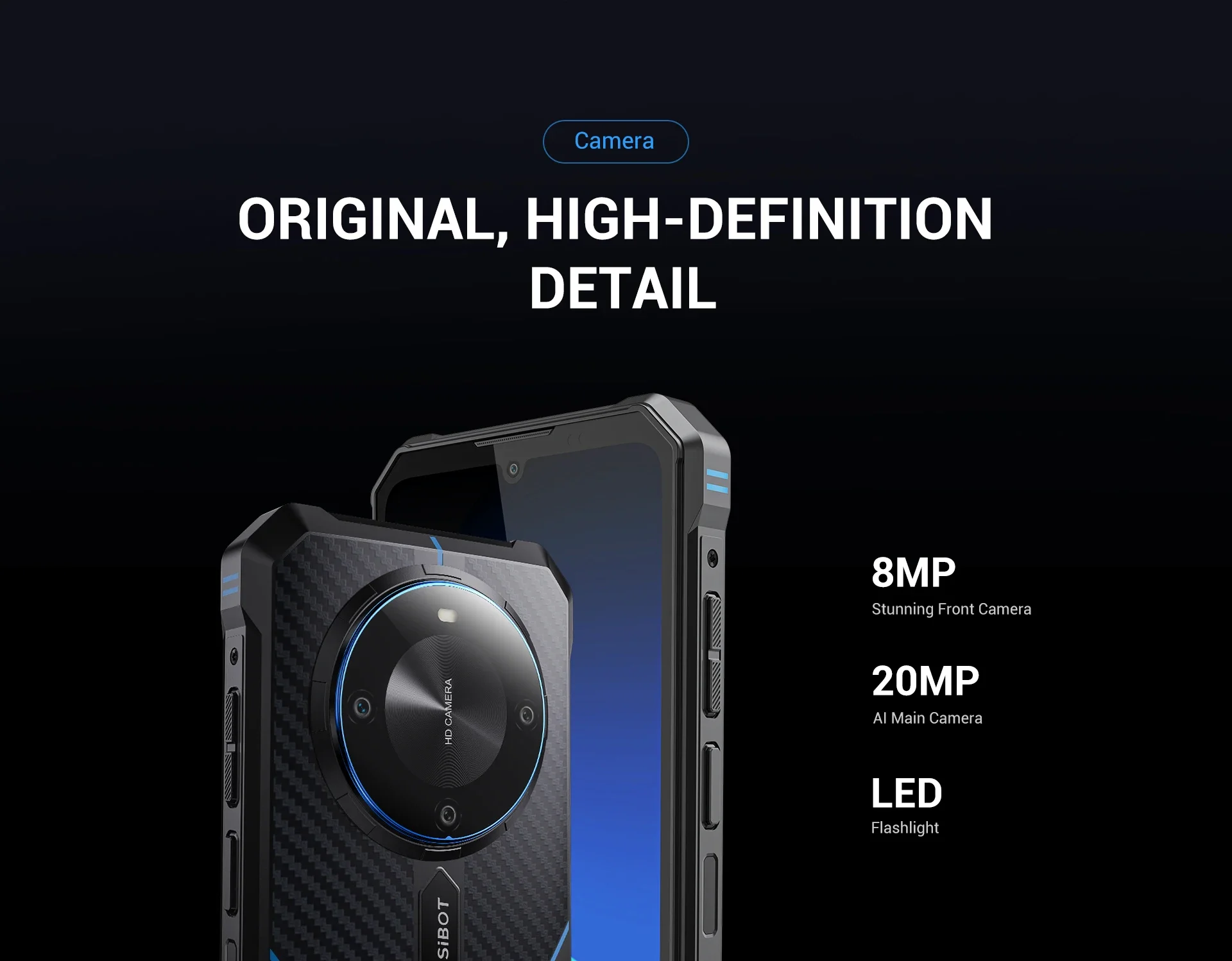 FOSSiBOT F105 Rugged Smartphone 12(4+8)GB+64GB 10300mAh Android 14 OS Mobile Phone 20 MP Camera 6.745
