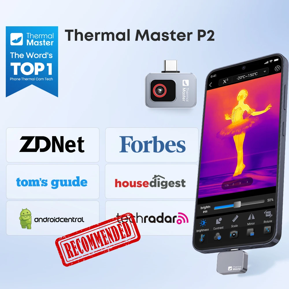 P2//P2Pro Thermal Imager 15X Zoom Infrared Thermal Maging Camera for Phone PCB HVAC Check and Repair Gadget P2//P2Pro Thermal Imager 15X Zoom Infrared Thermal Maging Camera for Phone PCB HVAC Check and Repair Gadget