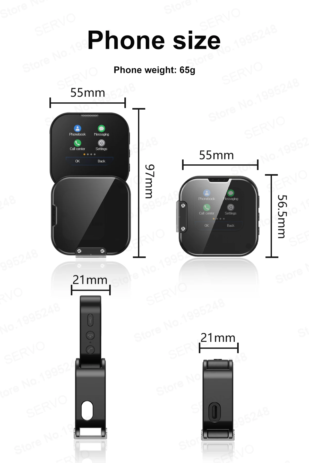 SERVO i19 Rotate Mini Mobile Phone 1.69
