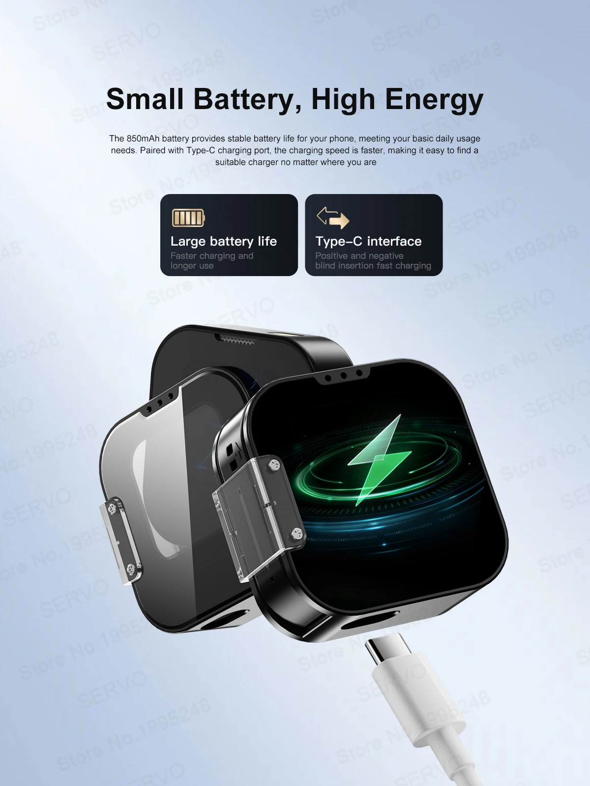 SERVO i19 Rotate Mini Mobile Phone 1.69
