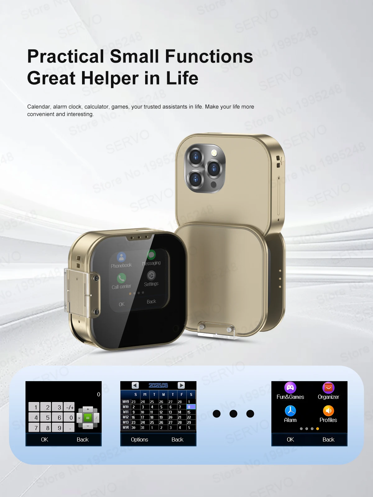SERVO i19 Rotate Mini Mobile Phone 1.69