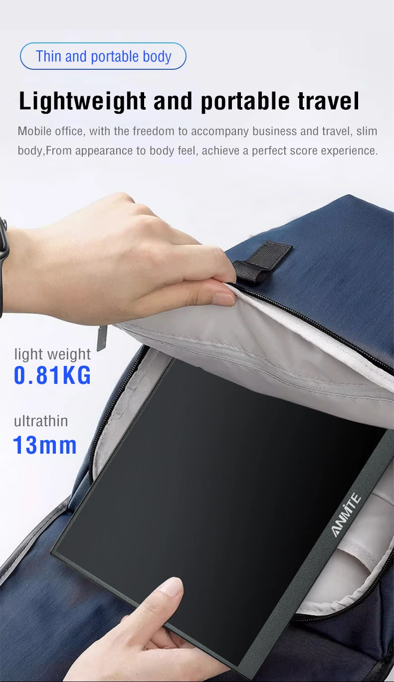 Anmite 16-Inch Portable Touch Monitor Non-touch optional 1200P HDR 16:10 For XBox PS4 / 5 Switch Cell Phone PC Loptop Extension Anmite 16-Inch Portable Touch Monitor Non-touch optional 1200P HDR 16:10 For XBox PS4 / 5 Switch Cell Phone PC Loptop Extension