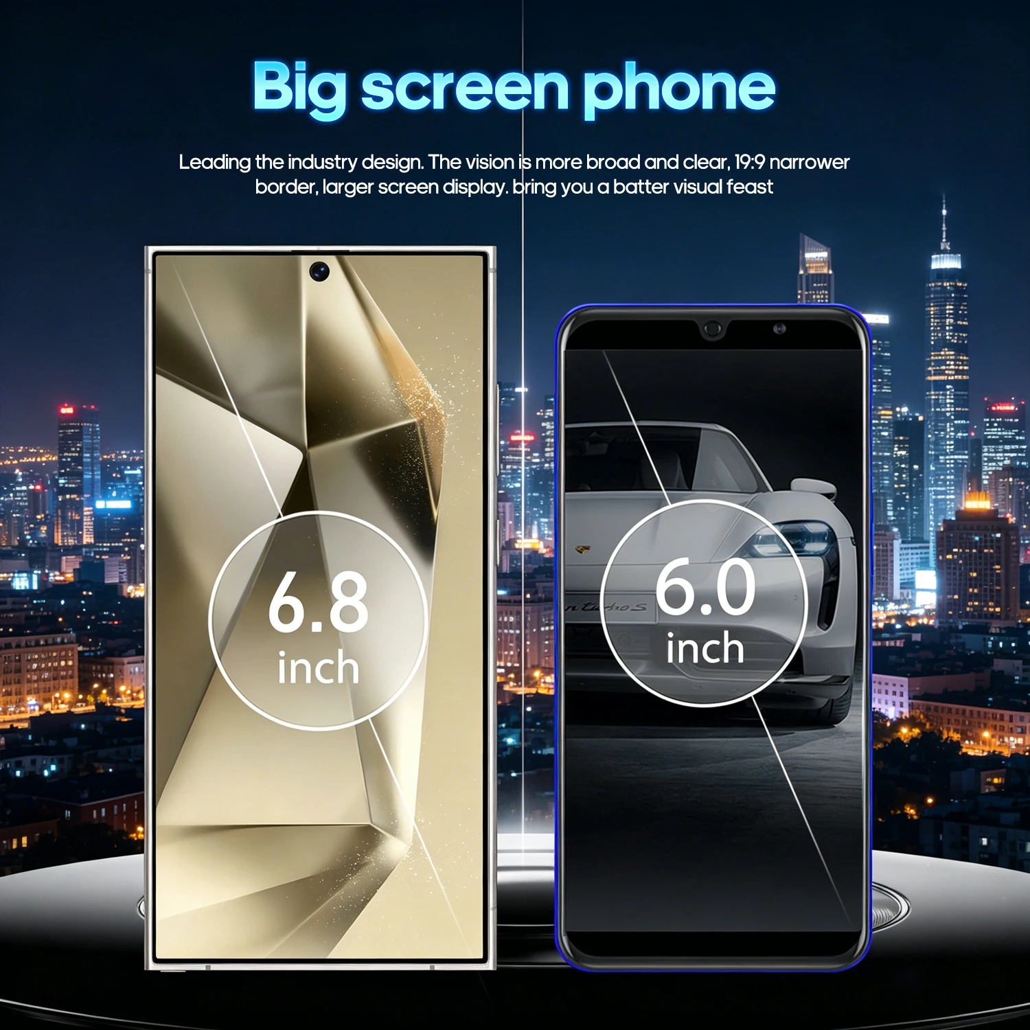 FUFFI S26 Pro Smartphone Android 12GB RAM 512GB ROM 6.8 Inch Cellphone 720x1600HD 8+20MP 4100mAh Battery 5G Network Mobile Phone