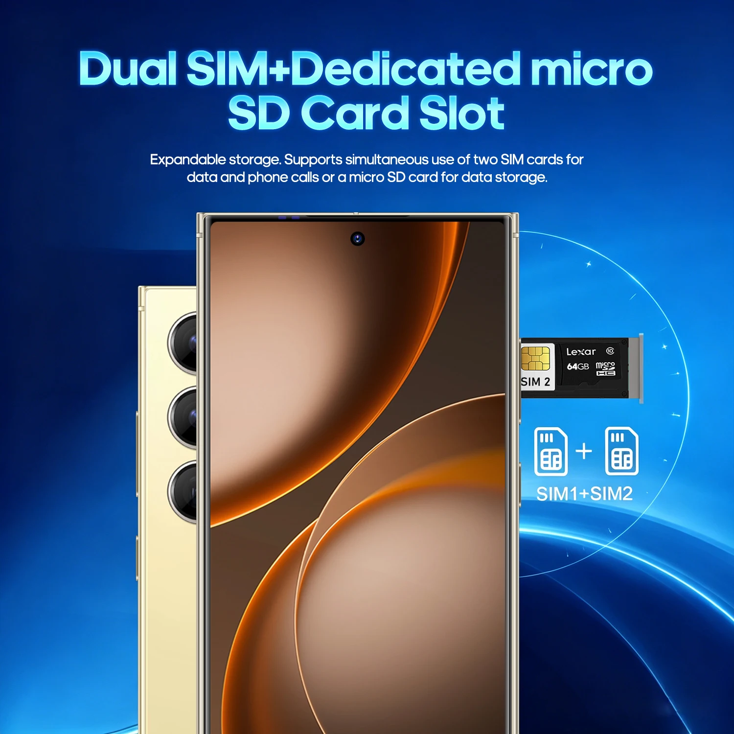 FUFFI S26 Pro Smartphone Android 12GB RAM 512GB ROM 6.8 Inch Cellphone 720x1600HD 8+20MP 4100mAh Battery 5G Network Mobile Phone
