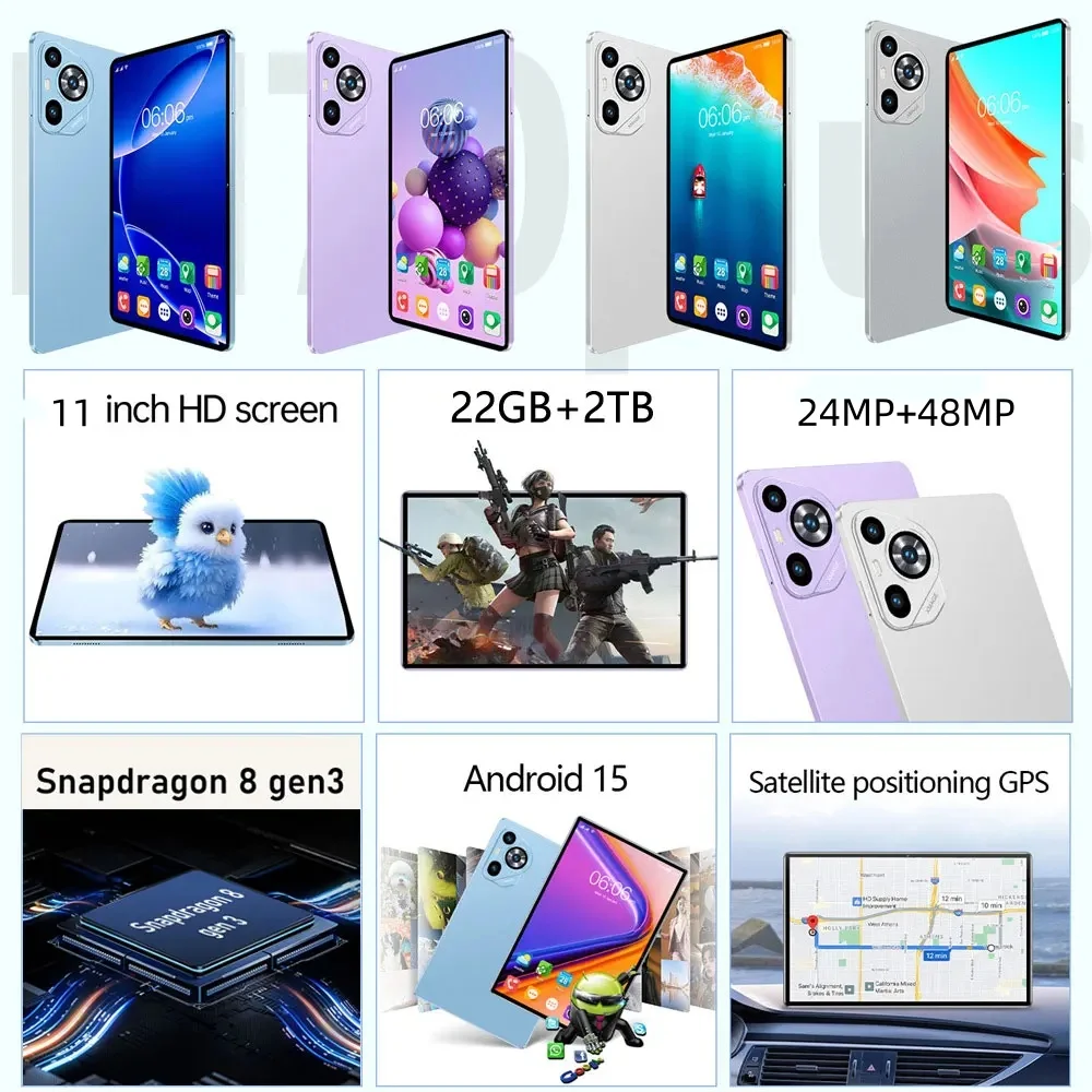 2026 New Original Pad 16 PRO Snapdragon 8Gen3 Android Tablet 16 11Inch Hd 24Gb+2Tb 20000 Mah 5g DualSim Bluetooth Wifi TabletsPc