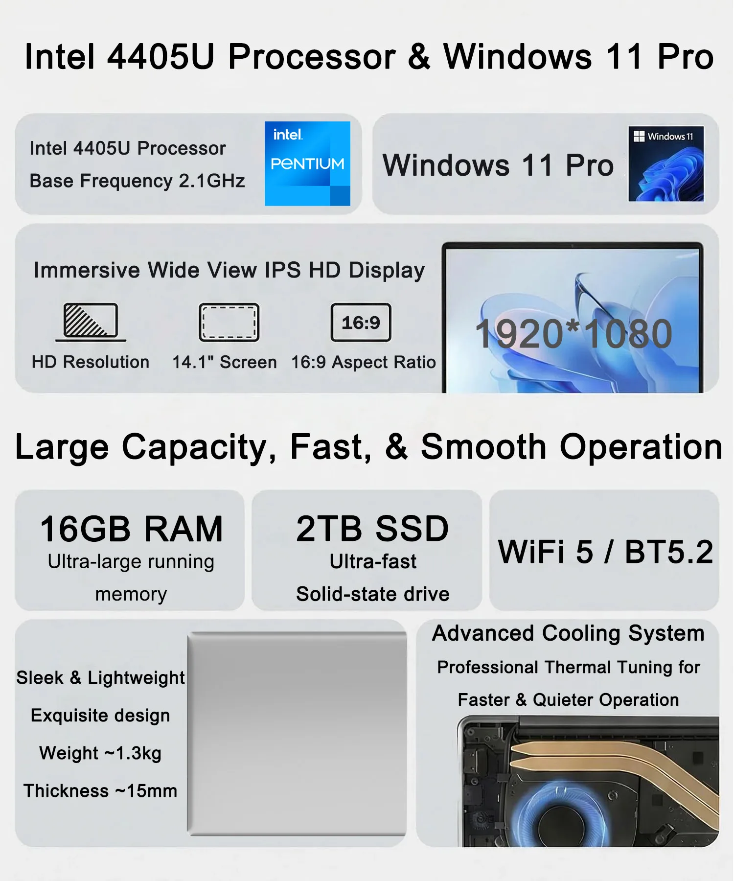 New Ultra Slim Laptop 14.1