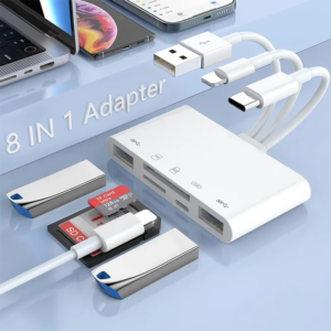 Three-wire 5-in-1 Card Reader, Multi-function OTG Converter with High Speed