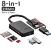 HT Mall USB-C 8-in-1 Multi-Functional Card Reader
