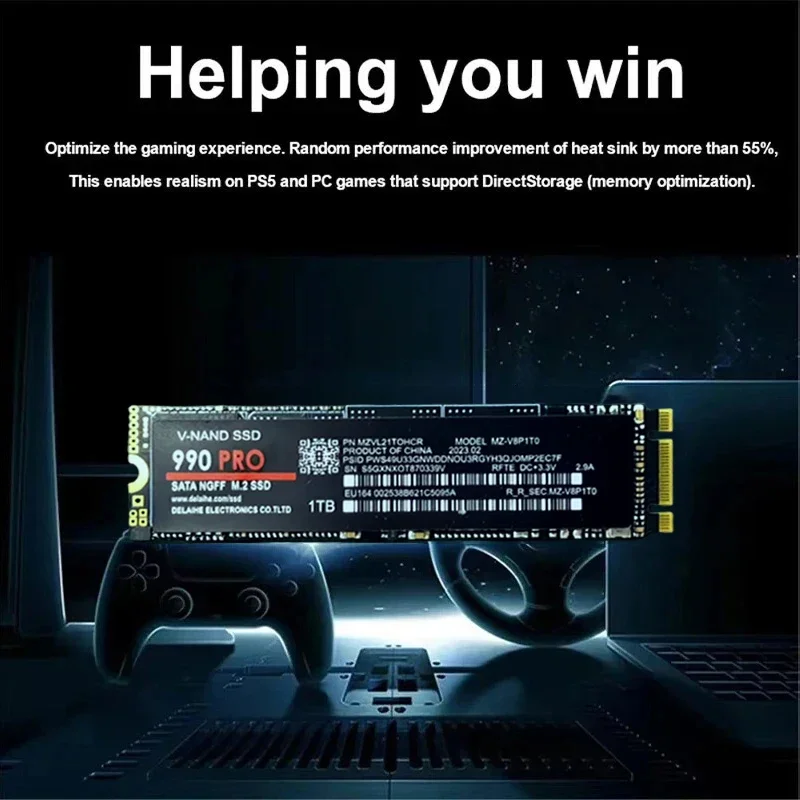 Lenovo 980Pro 990Pro M.2 NVMe SSD 1TB PCIe 4.0 7400MB/s High Performance Internal Solid State Drive for Laptop Desktop PC