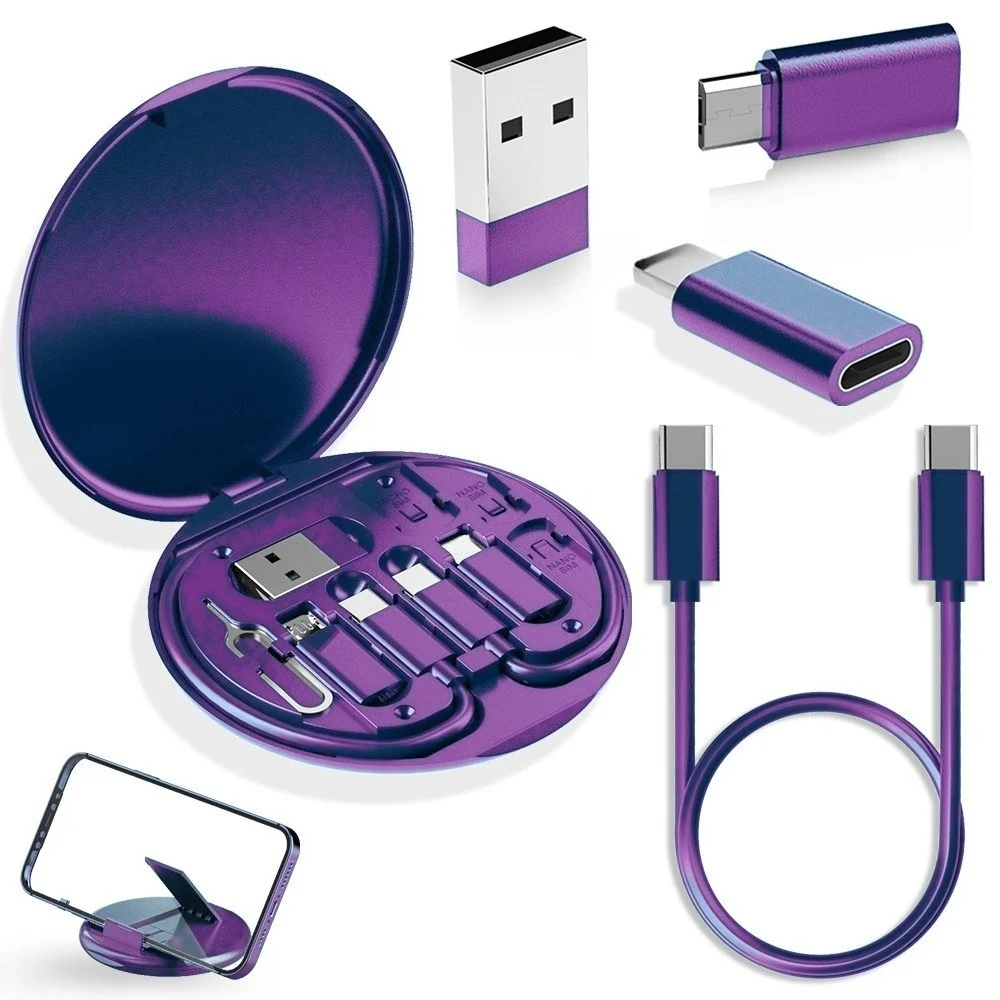 USB Data Cable with Fast Charging Function and Storage Box Multifunctional Digital and Electronic Small Accessories Storage Box USB Data Cable with Fast Charging Function and Storage Box Multifunctional Digital and Electronic Small Accessories Storage Box