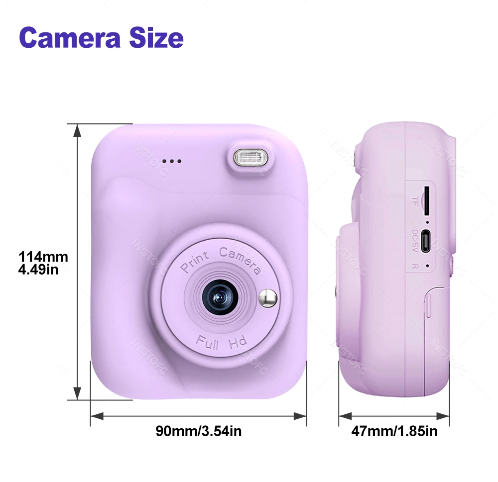 Kids Instant Camera Color Printing 2.4''IPS Digital 1080P Video Photo Thermal Printer 57x25mm as a Gift for Girls,Boys,Children Kids Instant Camera Color Printing 2.4''IPS Digital 1080P Video Photo Thermal Printer 57x25mm as a Gift for Girls,Boys,Children