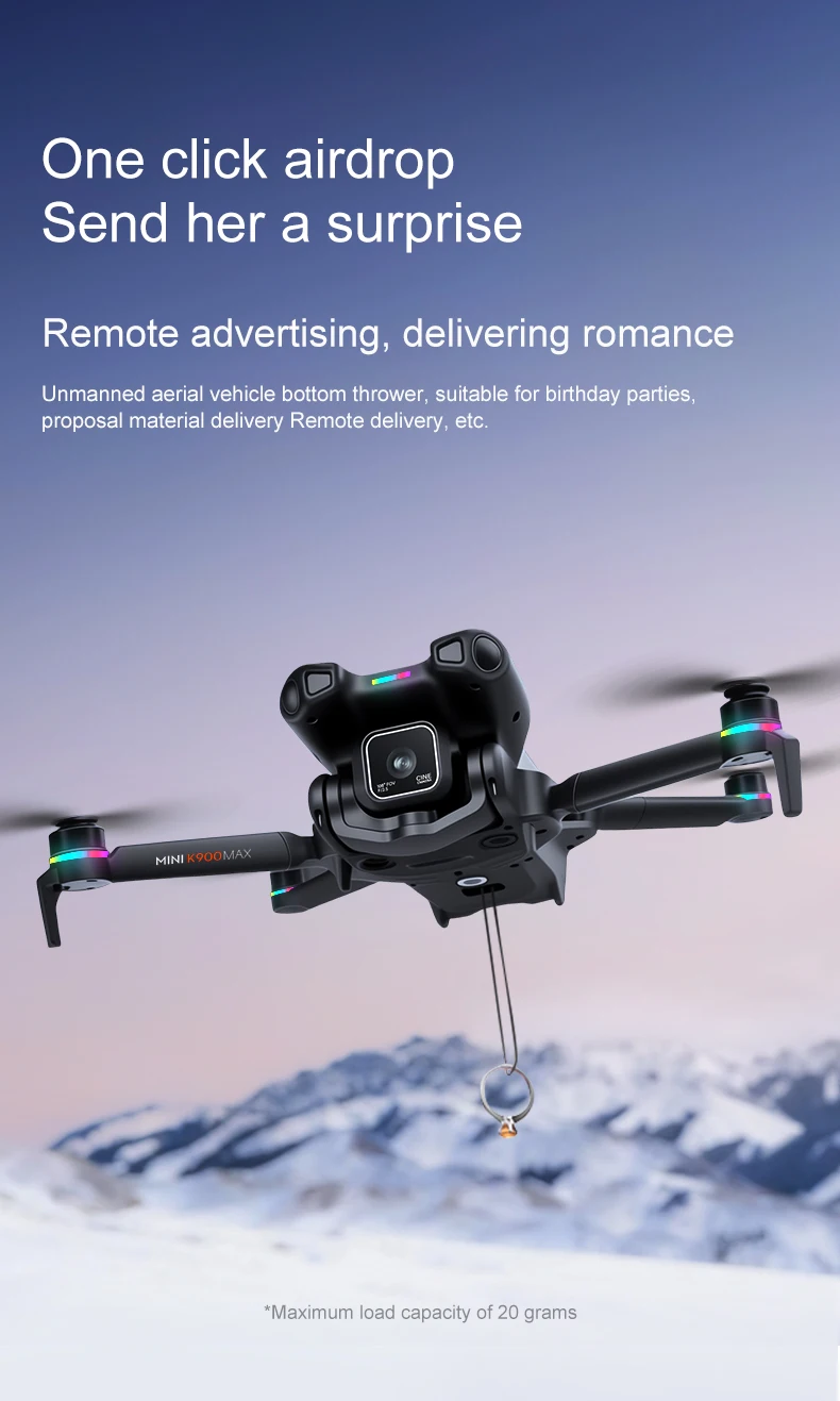 New K900 MAX GPS Drone Professional Dual Camera 8K Screen Remote Control UAV Brushless Obstacle Quadcopter Airplane Kid Gift Toy