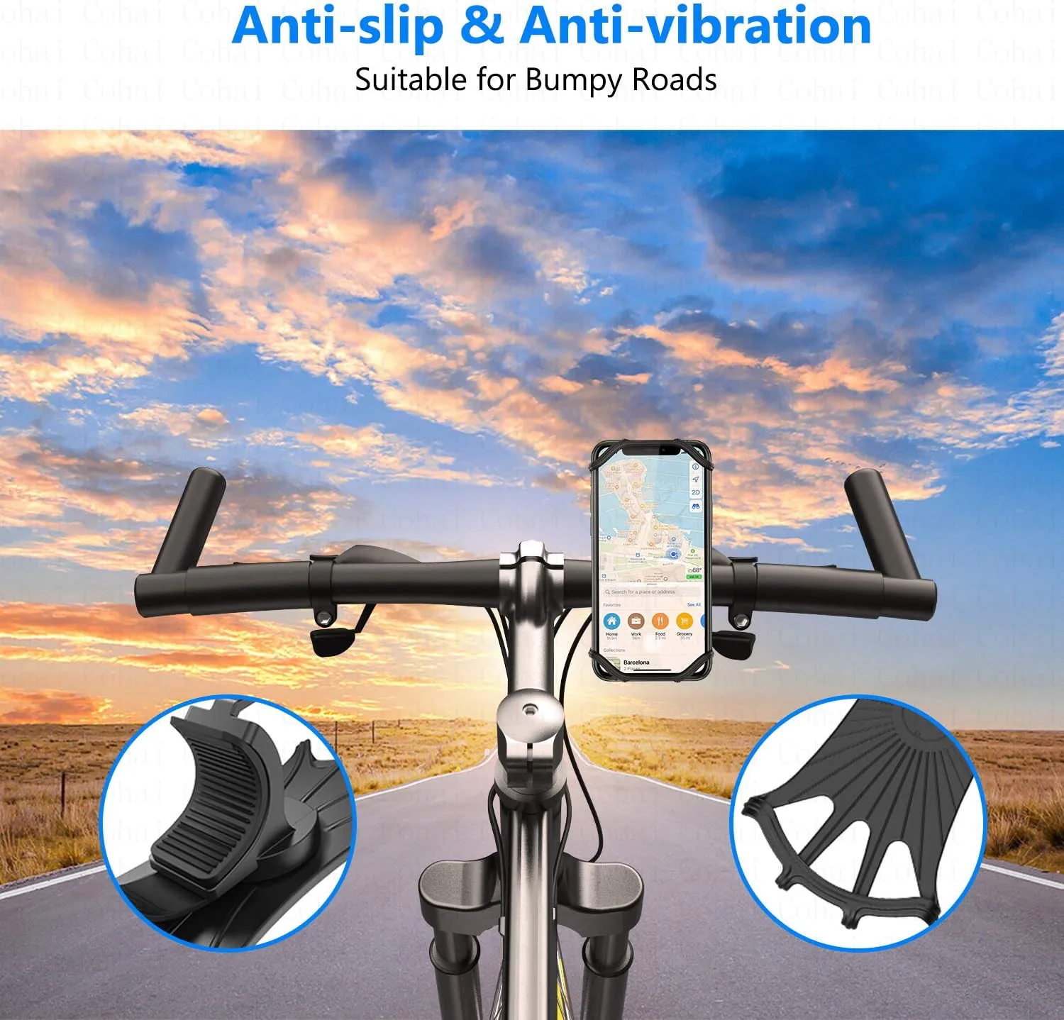 Bike Phone Holder Bicycle Mobile Cellphone Holder Motorcycle Stand Suporte Celular For iPhone Samsung Xiaomi Gsm Houder Fiets