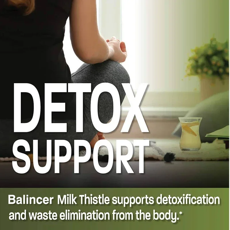 Milk Thistle Dandelion Root Supplement - Liver Health Support, Antioxidant Support, Detoxification, 120 Capsules