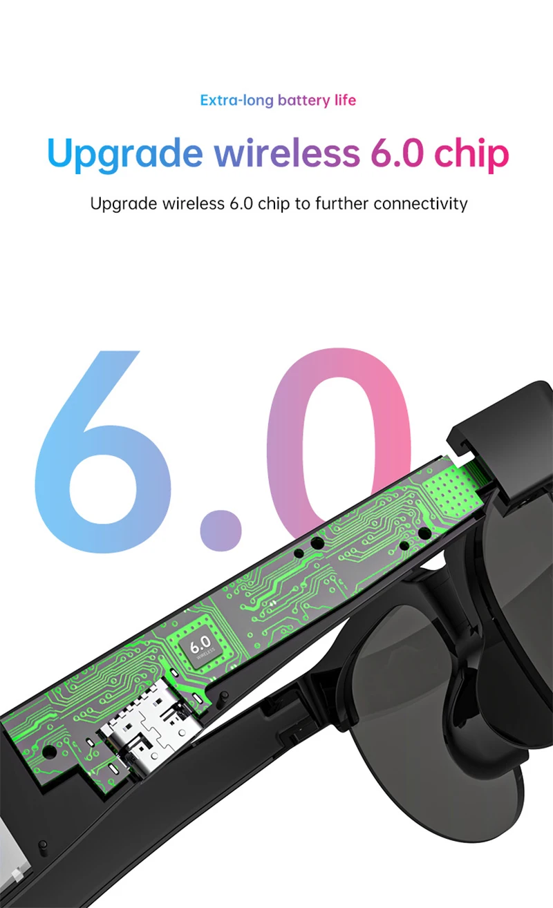 2026 New Smart Glasses AI Translation Bluetooth Conversation Recording Listening To Music Smart Sunglasses for Men Women
