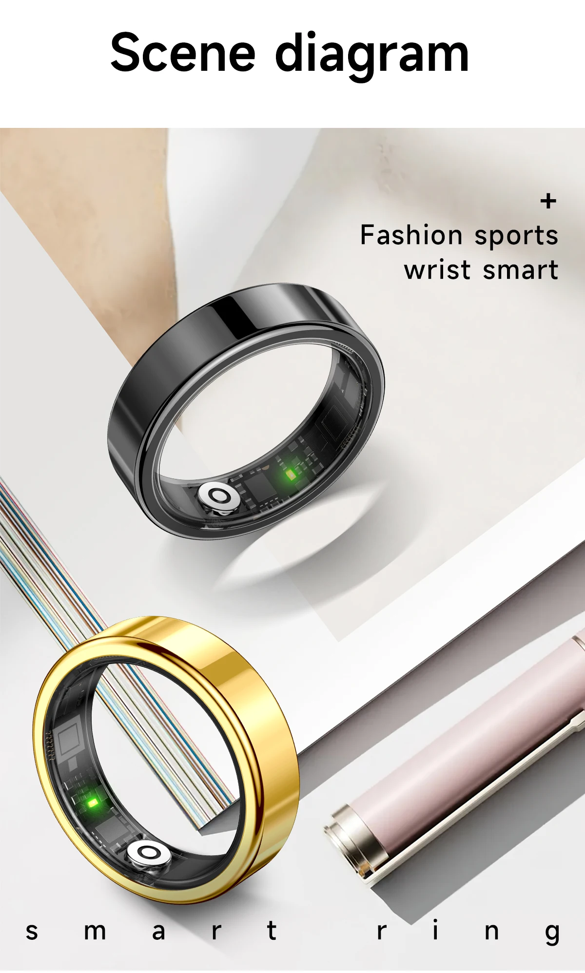 2026 New Smart Ring Heart Rate Blood Pressure Sleep Monitoring Motion Tracking IP68 Waterproof Men Women Smart Ring Holiday Gift 2026 New Smart Ring Heart Rate Blood Pressure Sleep Monitoring Motion Tracking IP68 Waterproof Men Women Smart Ring Holiday Gift