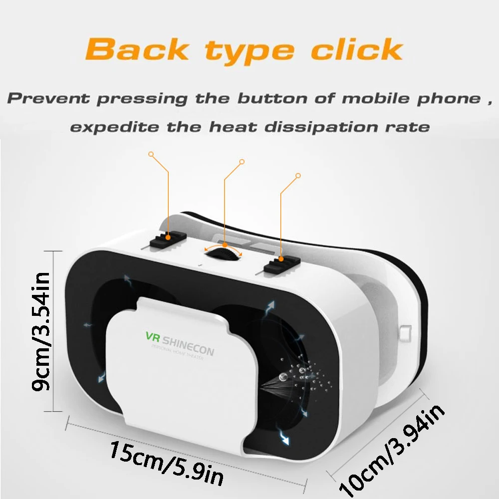 VR Glasses 3D Virtual Reality Headset Devices Helmet Lenses Goggles Smart For Smartphones Phone Cell Mobile Game Viar Viewer Set