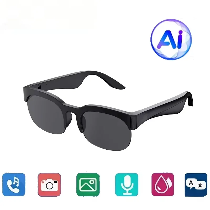 8K HD AI Smart Glasses Translation Hands-Free Calling AI Chat Logging Music Playback Smart Sunglasses for Men Women NEW
