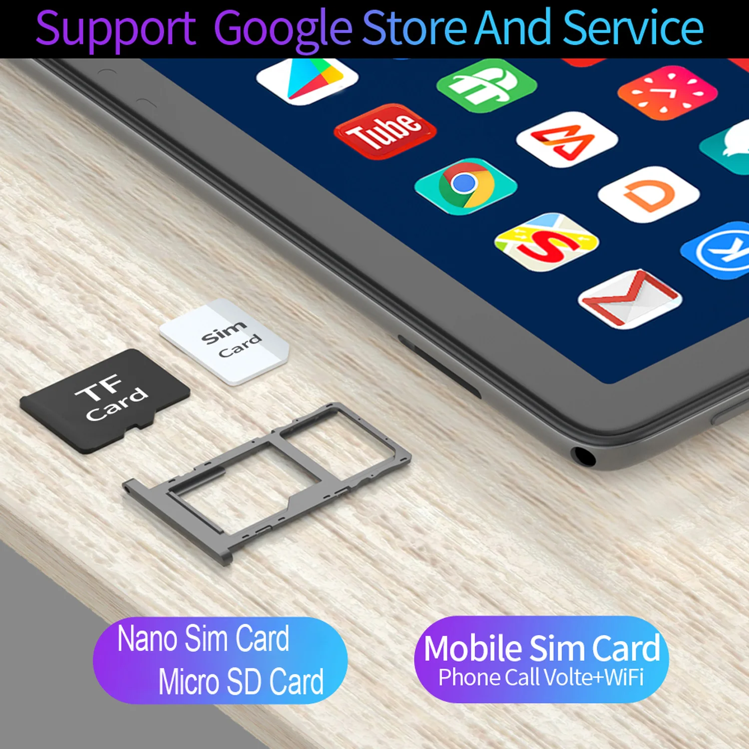 New 10.1 Inch Android Tablet Pc Google Play Octa Core Dual Cameras Dual SIM Phone Call Wifi Tablets 4GB RAM 64GB ROM
